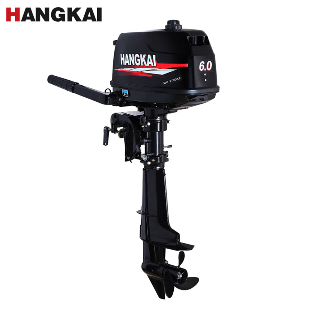 Hangkai 6HP Heavy Duty Boat Motor 2 Stroke Outboard with Water Air Cooling System